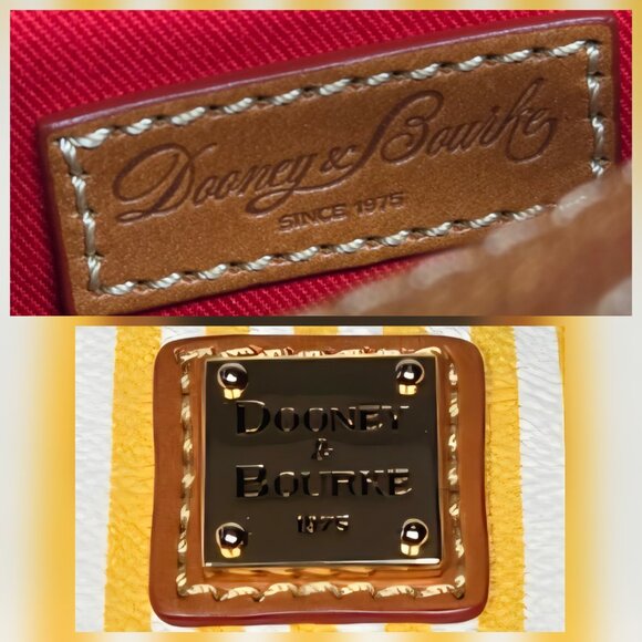 Authentic Dooney & Bourke Sullivan Striped Shoulder Bag with COA - Picture 4 of 10